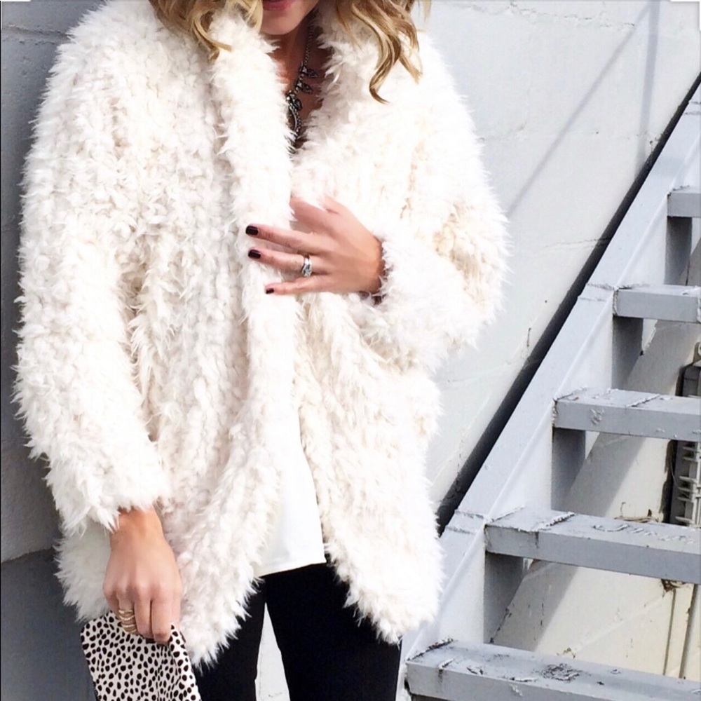 Express Sherpa wedge jacket